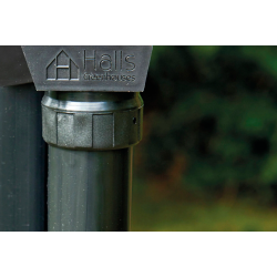 HALLS szklarnia ogrodowa ICON 8 (8,1 m2; 2,55 x 3,17 m) czarna, szkło hartowane + baza